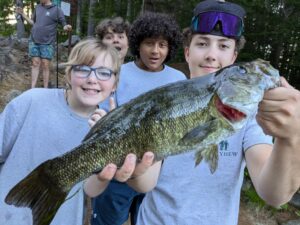 Mayhew boys with fish.
