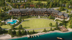 The Lake Estate on Winnisqaum.Exterior - Aerial from East