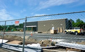 Construction of Mcdonalds behind fence