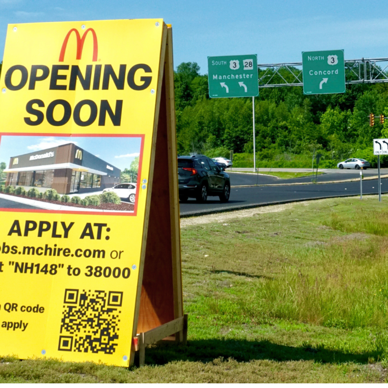 Mcdonald's Allenstown sign